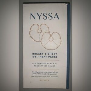 BREAST & CHEST Reusable ICE/HEAT PACKS " Set of 2 " By NYSSA  Engorgement Relief